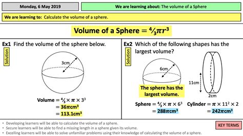 volume of sphere worksheet kuta
